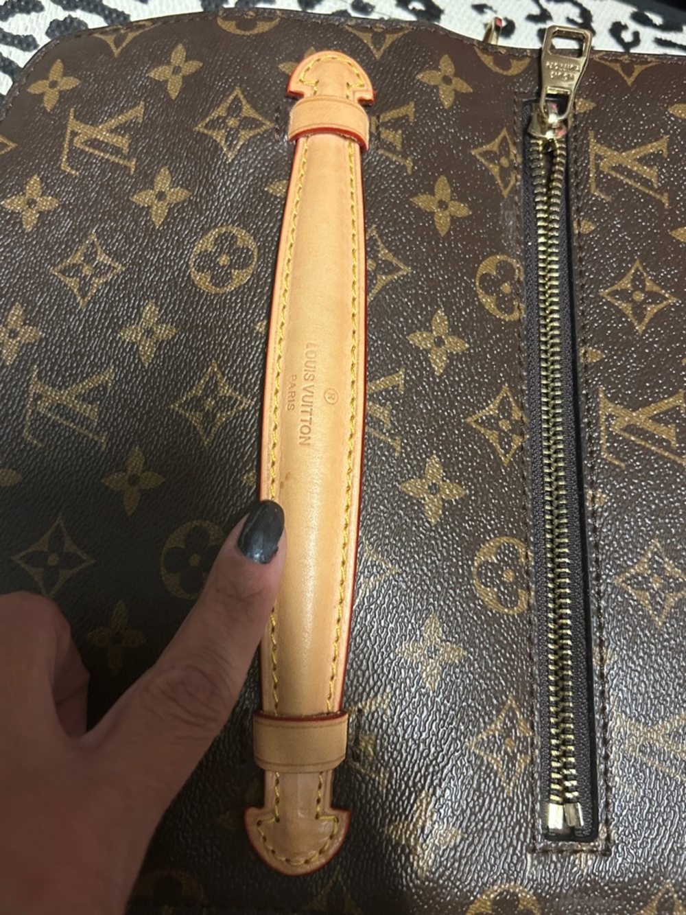 Monogram Canvas Crossbody in Brown with Gold Hardware - Picture 6 of 11